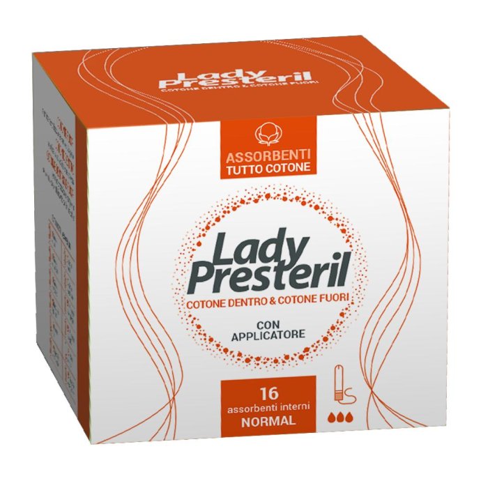 Lady Presteril Assorbenti Interni Normal in Cotone, 16 pezzi Lady Presteril Assorbenti Interni Normal in Cotone, 16 pezzi