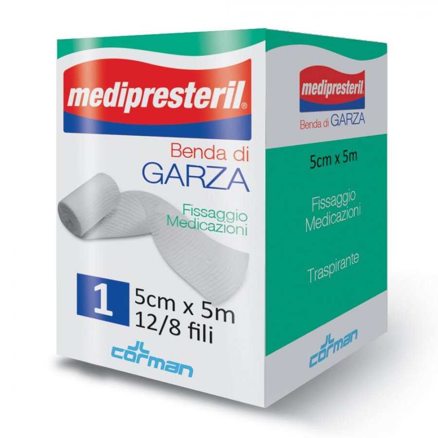 Medipresteril Benda Di Garza 1 - 12/8 Fili - 5cm x 5m