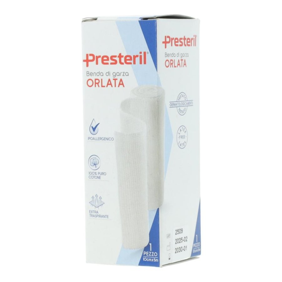 Medipresteril Benda di Garza 12/8 10x500cm - Quantità, e Dimensioni Perfette per Fasciature Efficaci