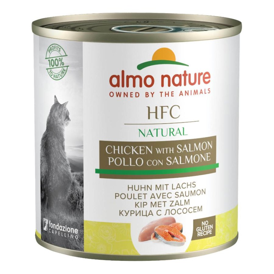 ALMO NATURE GATTO HFC NATURAL POLLO SALMONE 280GR (lattina)
