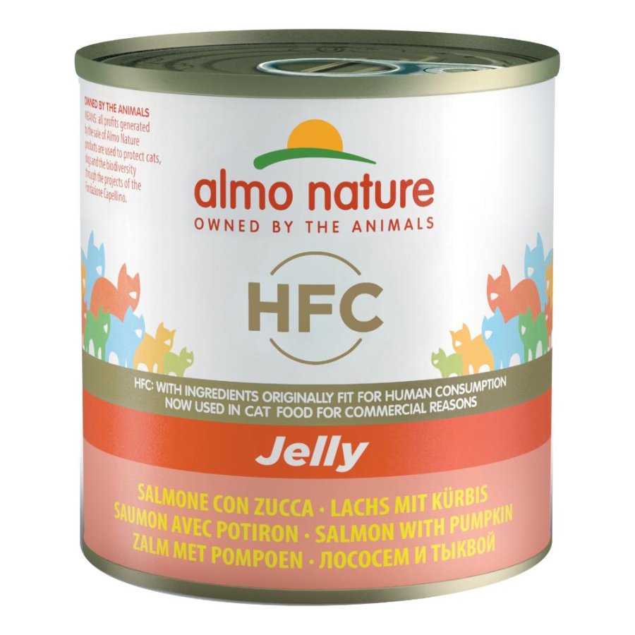 ALMO NATURE GATTO HFC JELLY SALMONE ZUCCA 280GR (lattina)