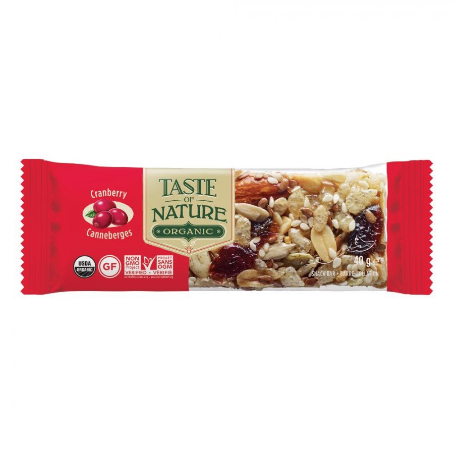 La Finestra sul Cielo - Taste Of Nature Barretta Cranberries Bio 40g 1 Pezzo