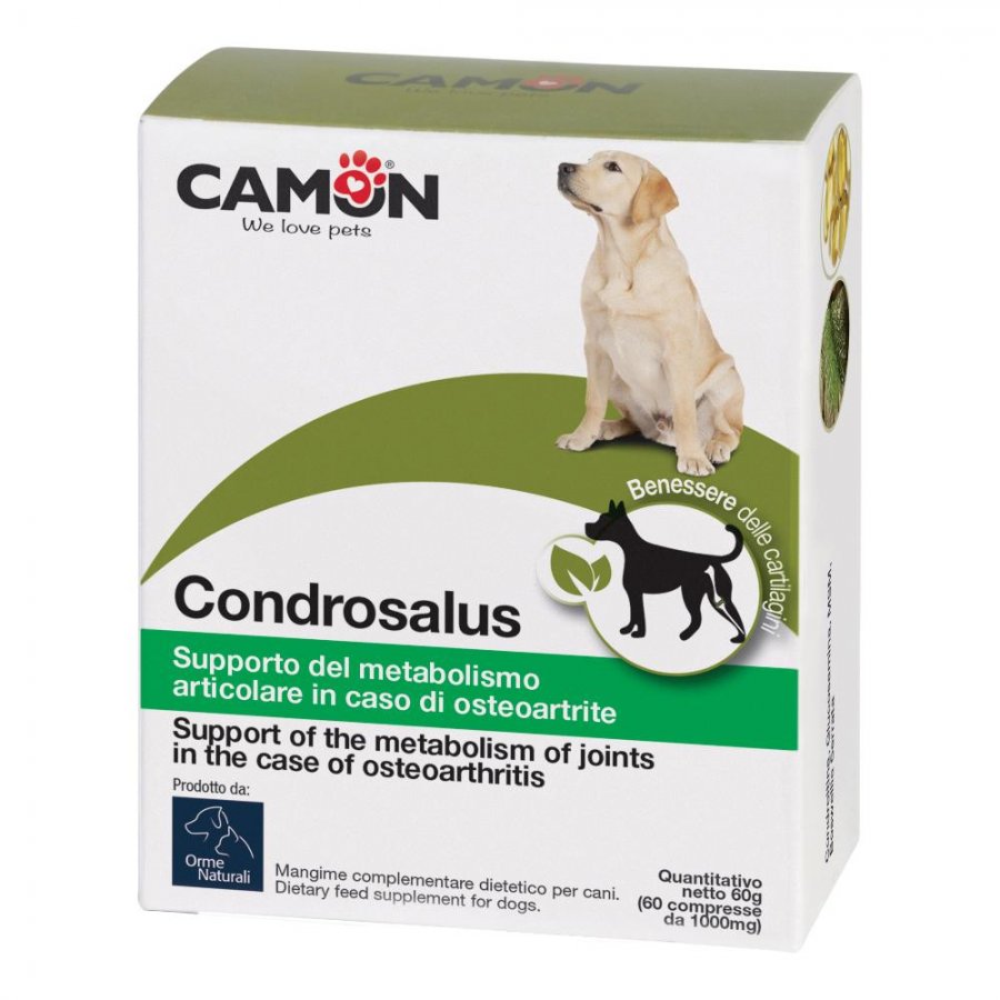 Condrosalus per Cartilagine Cani 60 Compresse - Integratore per la Salute Articolare degli Animali Domestici