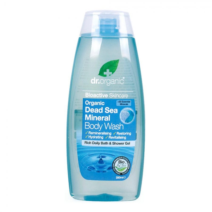 Dr. Organic Dead Sea Mineral Bagnodoccia 250 ml - Detergente Corpo con Minerali del Mar Morto