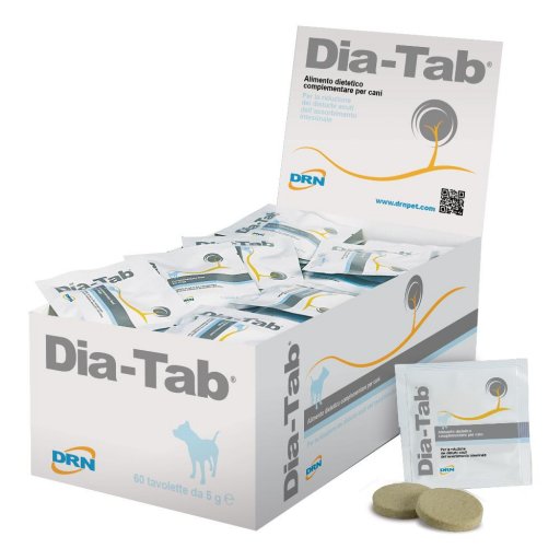 Dia-Tab Mangime Complementare Per Cani 60 Tavolette - Supporto Naturale per la Salute del Tuo Cane