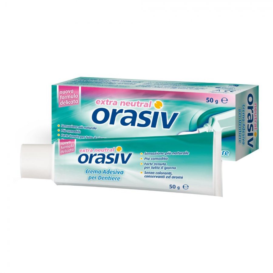 Orasiv Super Extra Neutral Crema Adesiva 50g - Fissa Protasi Dentali