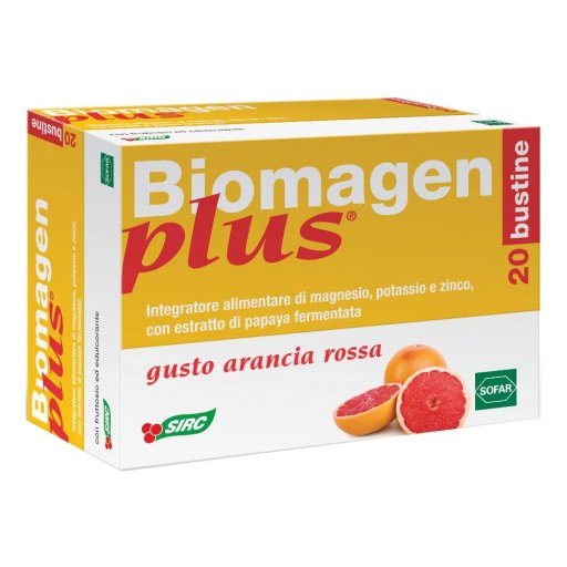 Biomagen Plus 20 Bustine Gusto Arancia Rossa - Integratore Digestivo Naturale