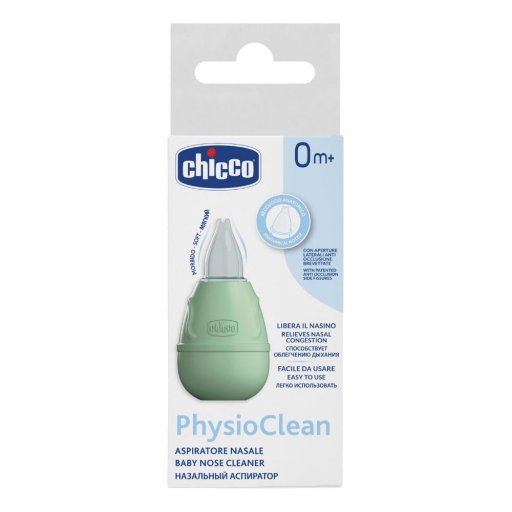 Chicco Pompetta Aspiratore Nasale Physioclean 0 Mesi+ - Aspiratore Nasale per Bambini