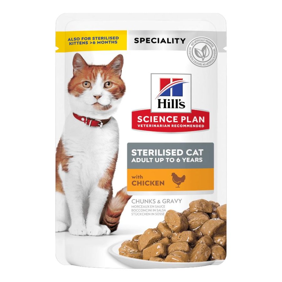 HILL'S GATTO SCIENCE SPECIALITY STERILISED GRAVY (IN SALSA) YOUNG ADULT POLLO 85GR (bustina)