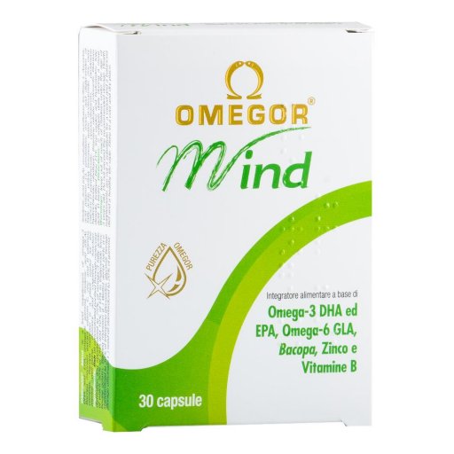 Omegor Mind - Integratore per la Mente - 30 Capsule - Supporto per la Cognizione e la Funzione Cerebrale