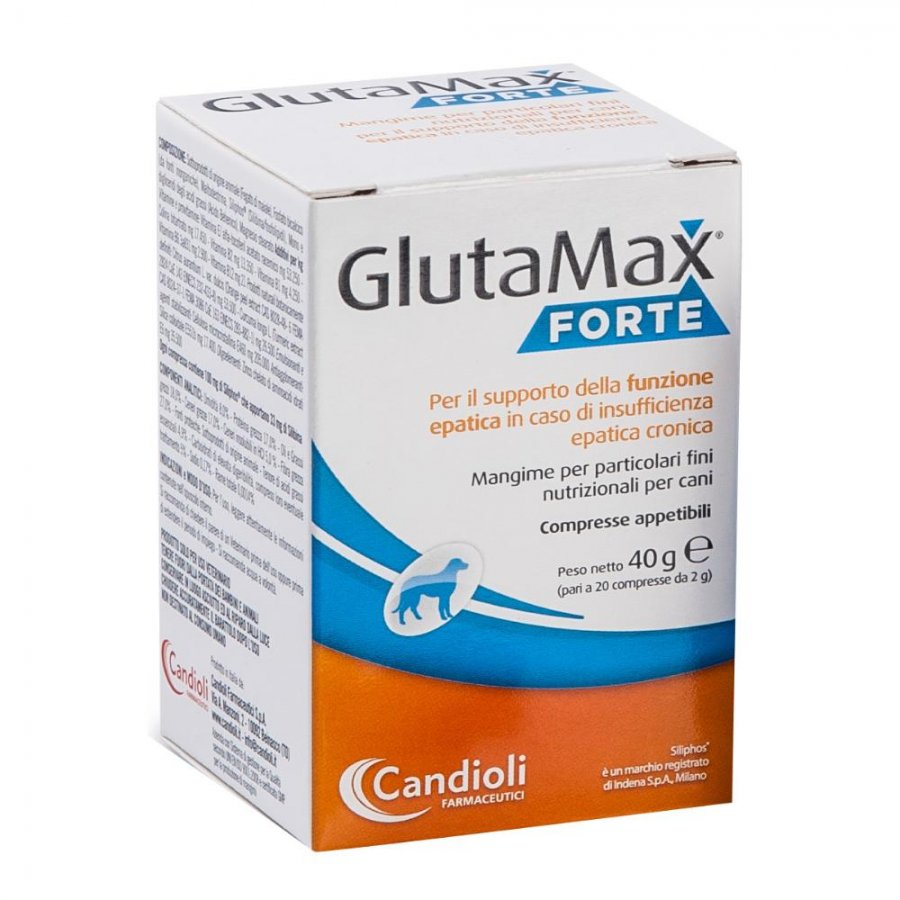 Glutamax Forte Integratore per la Funzionalità Epatica dei Cani - 40 Compresse, Sostegno Epatico per Cani