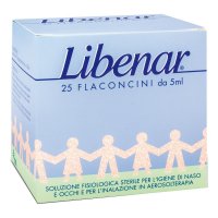 Libenar - Soluzione Fisiologica 25 Flaconcini da 5ml, Idratazione Nasale e Pulizia Delicata