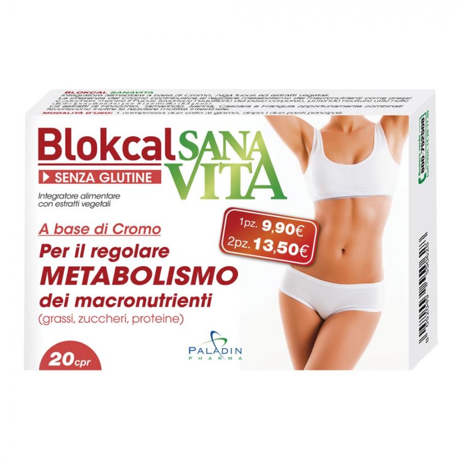 Sanavita Blokcal 20 Compresse - Complemento per il Metabolismo