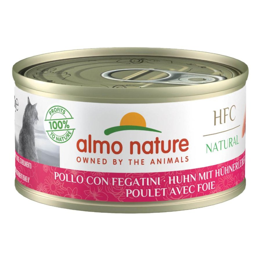ALMO NATURE GATTO HFC NATURAL POLLO FEGATINI 70GR (lattina)