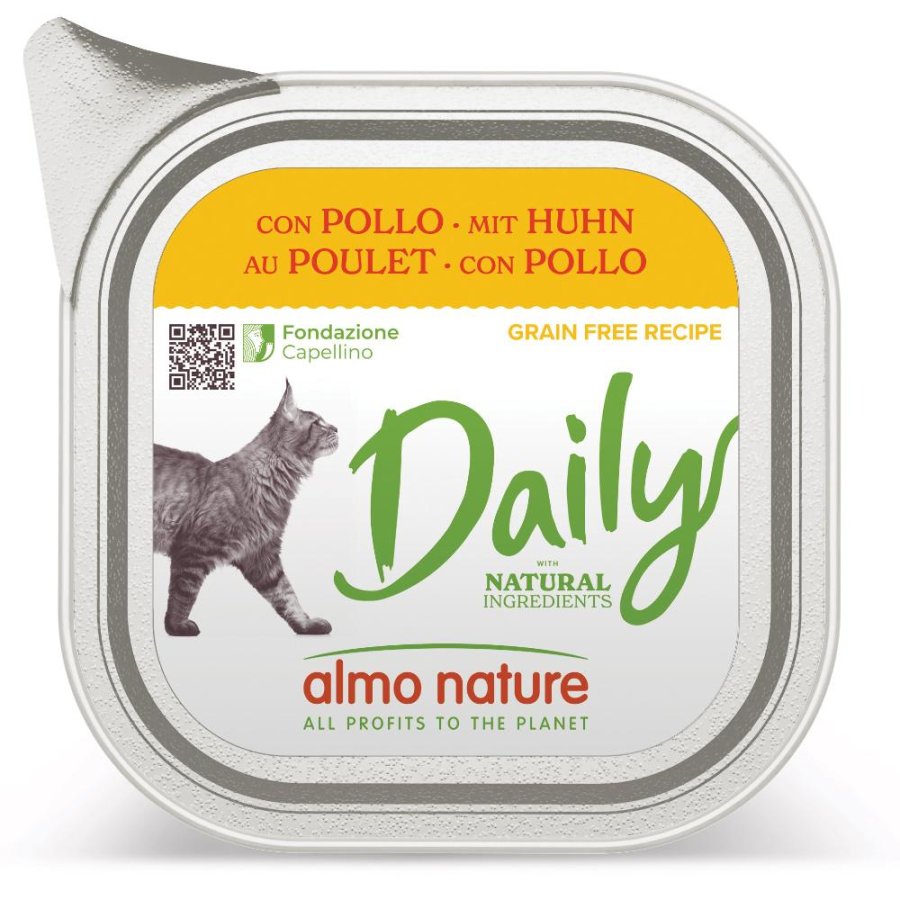 ALMO NATURE GATTO DAILY GRAIN FREE ADULT POLLO 100GR (vaschetta)