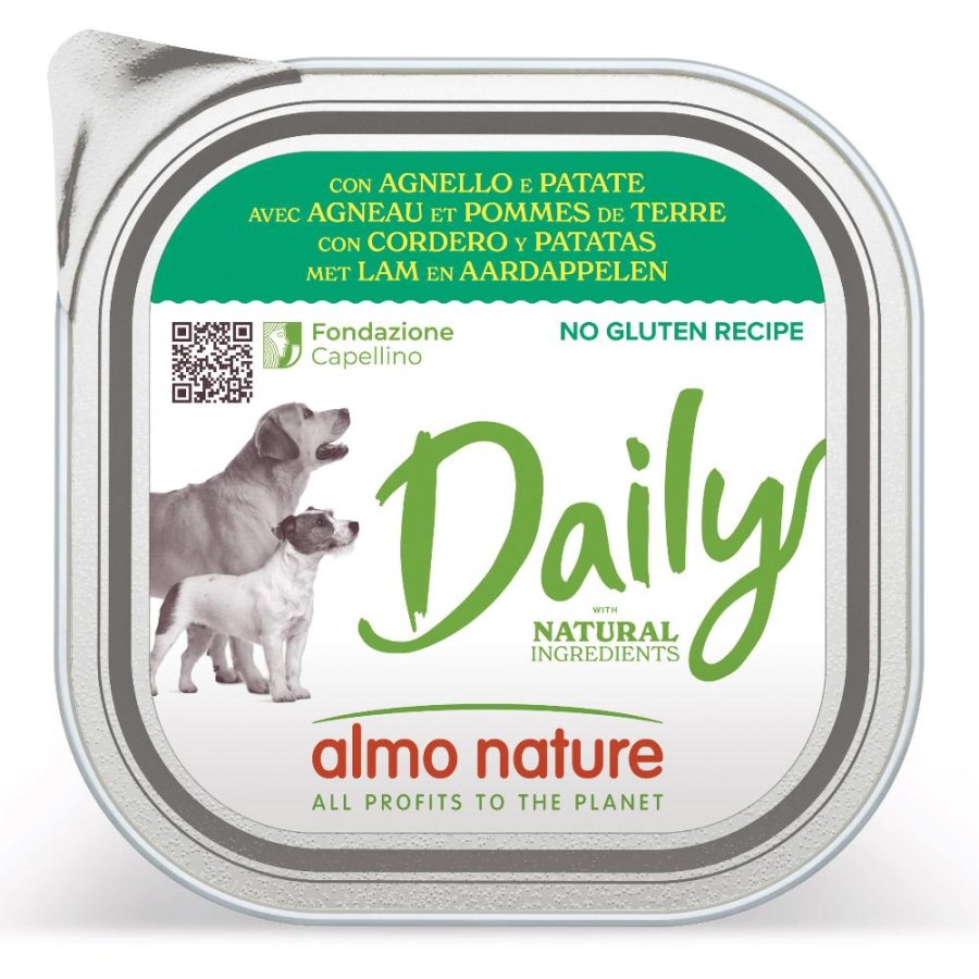 ALMO NATURE CANE DAILY ADULT AGNELLO PATATE 300GR (vaschetta)