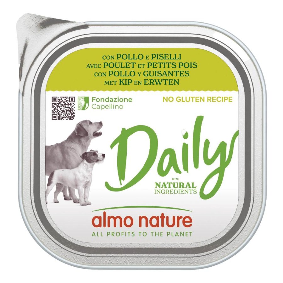 ALMO NATURE CANE DAILY ADULT POLLO PISELLI 300GR (vaschetta)