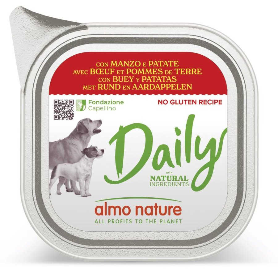ALMO NATURE CANE DAILY ADULT VITELLO CAROTE 100GR (vaschetta)