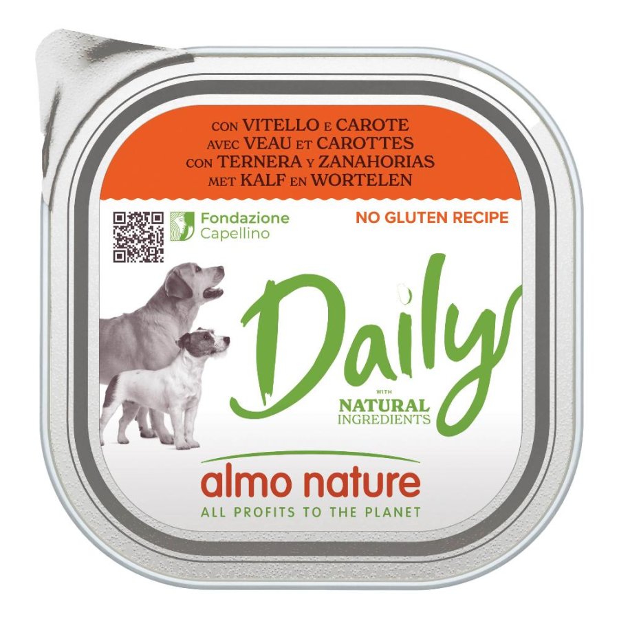 ALMO NATURE CANE DAILY ADULT VITELLO CAROTE 300GR (vaschetta)