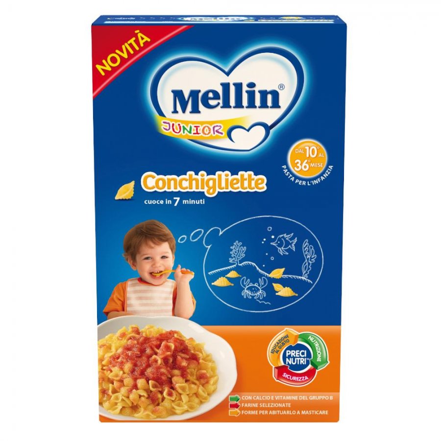 Mellin Pastina Junior Conchigliette 280g - Pasta per Bambini con Glutine