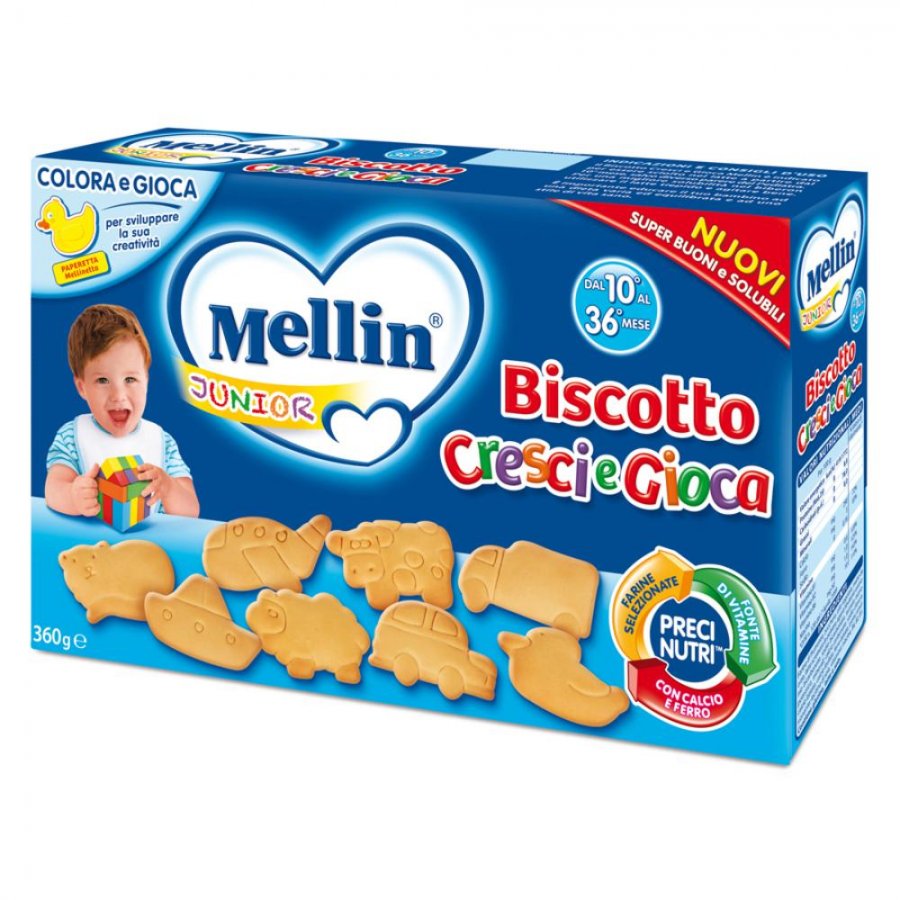 Mellin Biscotti Cresci&Gioca 360g - Snack Nutrienti per Bambini