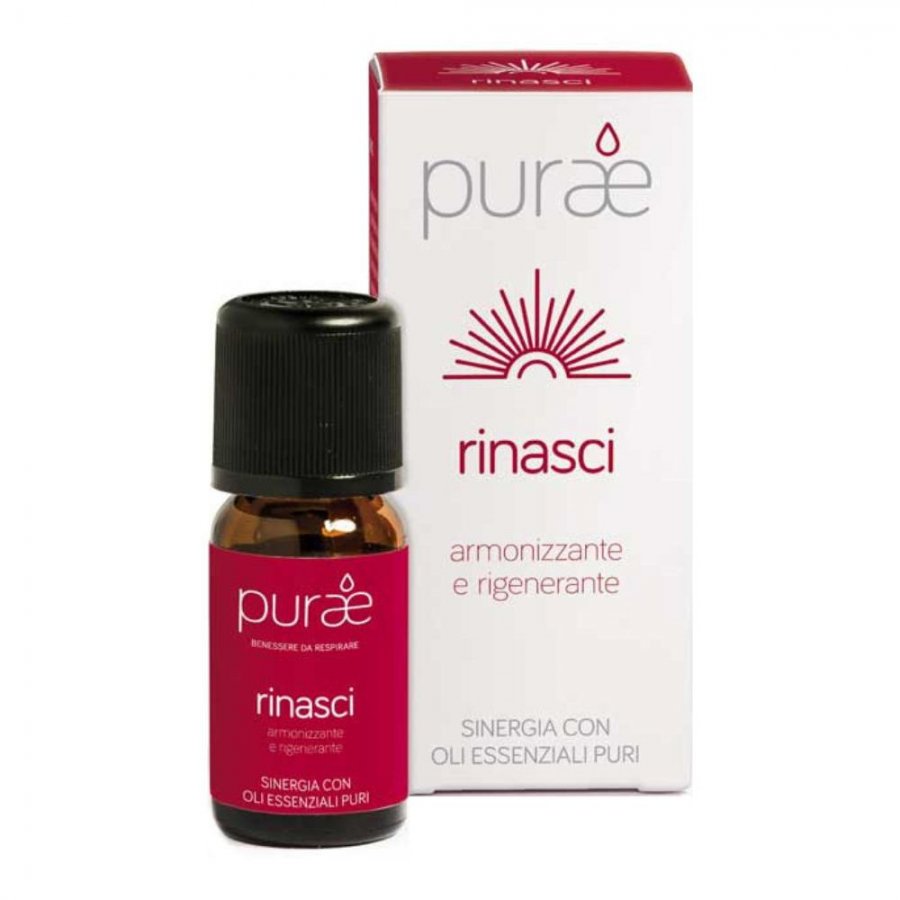 Purae Sinergia Oli Essenziali Rinasci, Essenza Armonizzante e Rigenerante, 10ml