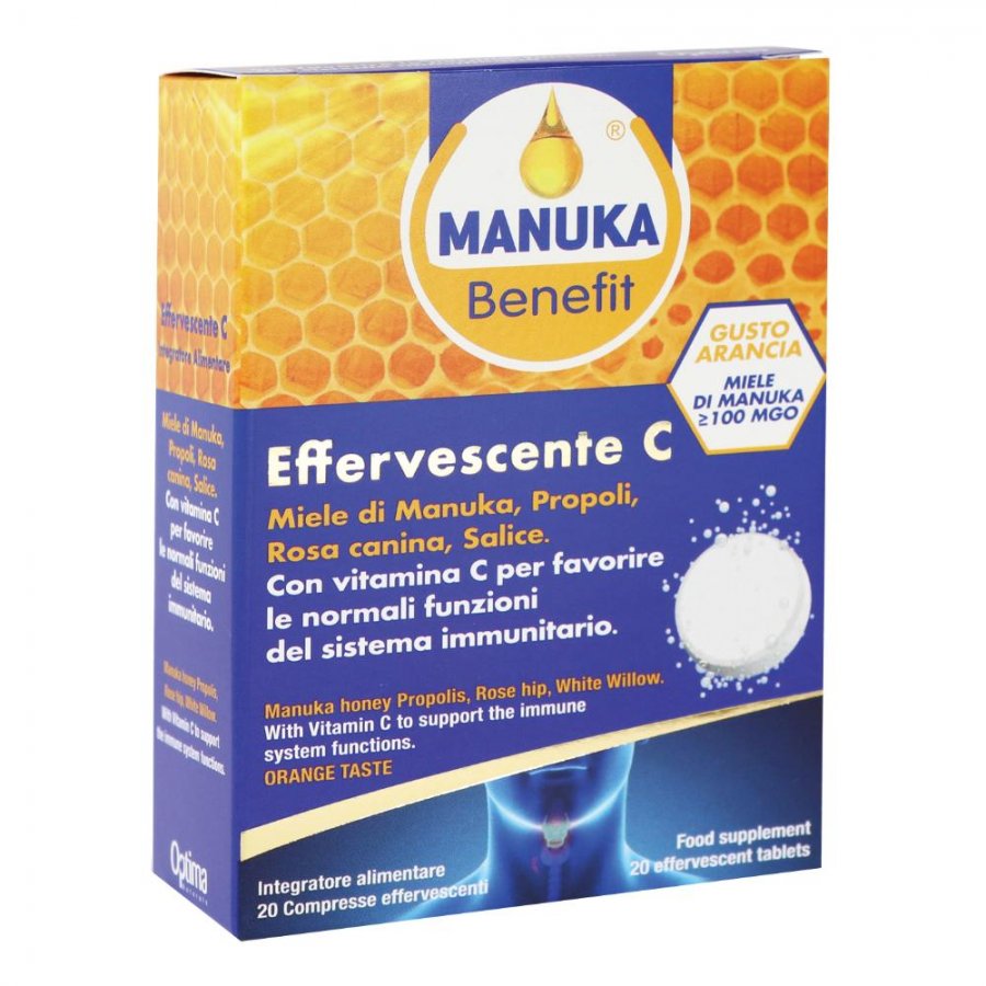 Manuka Benefit Effervescente C - Integratori per il Sistema Immunitario - 20 Compresse