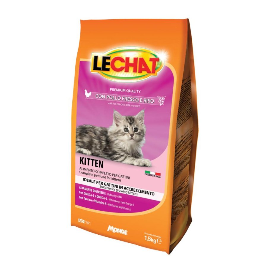 LECHAT GATTO KITTEN POLLO RISO 1,5KG