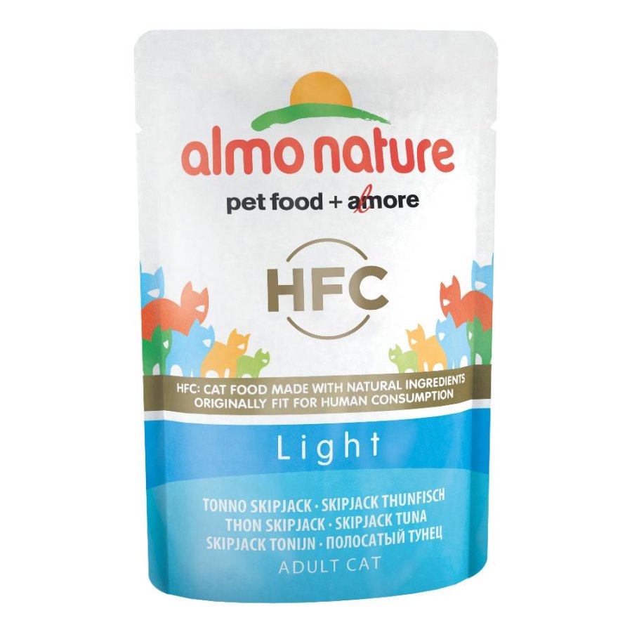 ALMO NATURE GATTO HFC LIGHT ADULT TONNO SKIPJACK 55GR (bustina)