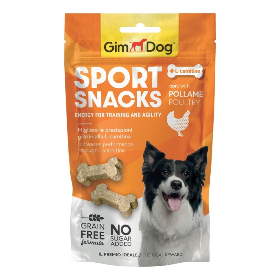 GIMBORN GIMDOG CANE SNACK SPORT GRAIN FREE POLLO 60GR