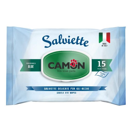 Salviette Detergenti Occhi per Cani e Gatti - 15 Pezzi - Igiene Oculare Facile e Sicura