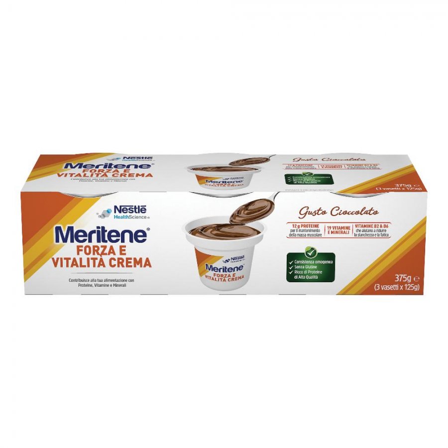 Nestlé Meritene Creme Cioccolato 3x125g - Integratore Alimentare Nutriente