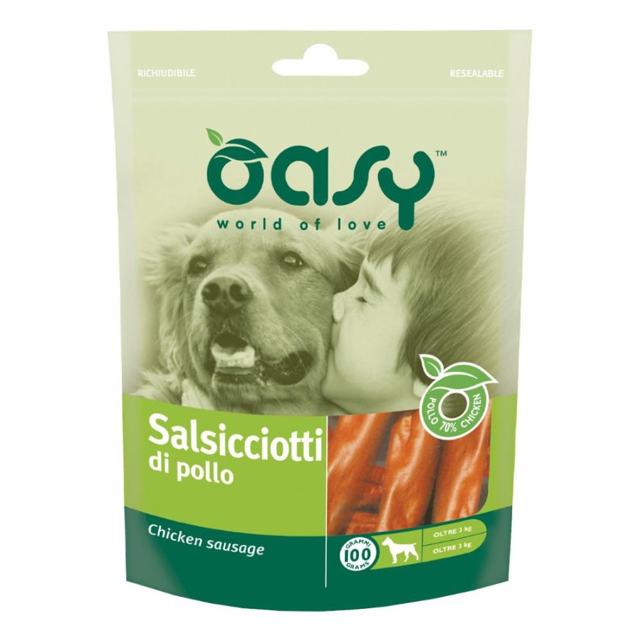 OASY CANE SNACK SALSICCIOTTI POLLO 100GR