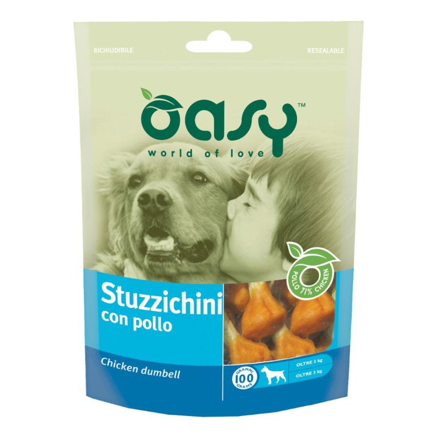 OASY CANE SNACK STUZZICHINI POLLO 100GR