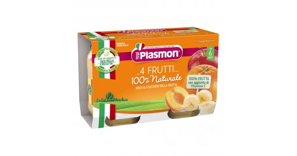 PLASMON Omog.4 Frutti 2x104g
