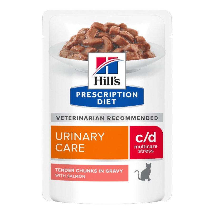 HILL'S GATTO DIET C/D URINARY CARE STRESS GRAVY (IN SALSA) SALMONE 12x85GR (blister)