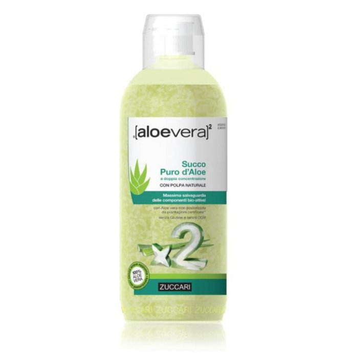  Zuccari - Aloevera2 Succo Puro D'Aloe Doppia Concentrazione 1lt - Integratore Naturale