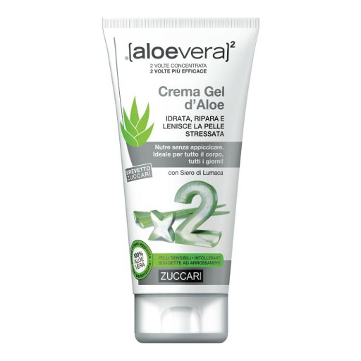 Zuccari - Aloevera2 Crema Gel d'Aloe 150 ml - Idratazione e Lenimento della Pelle con l'Aloe Vera