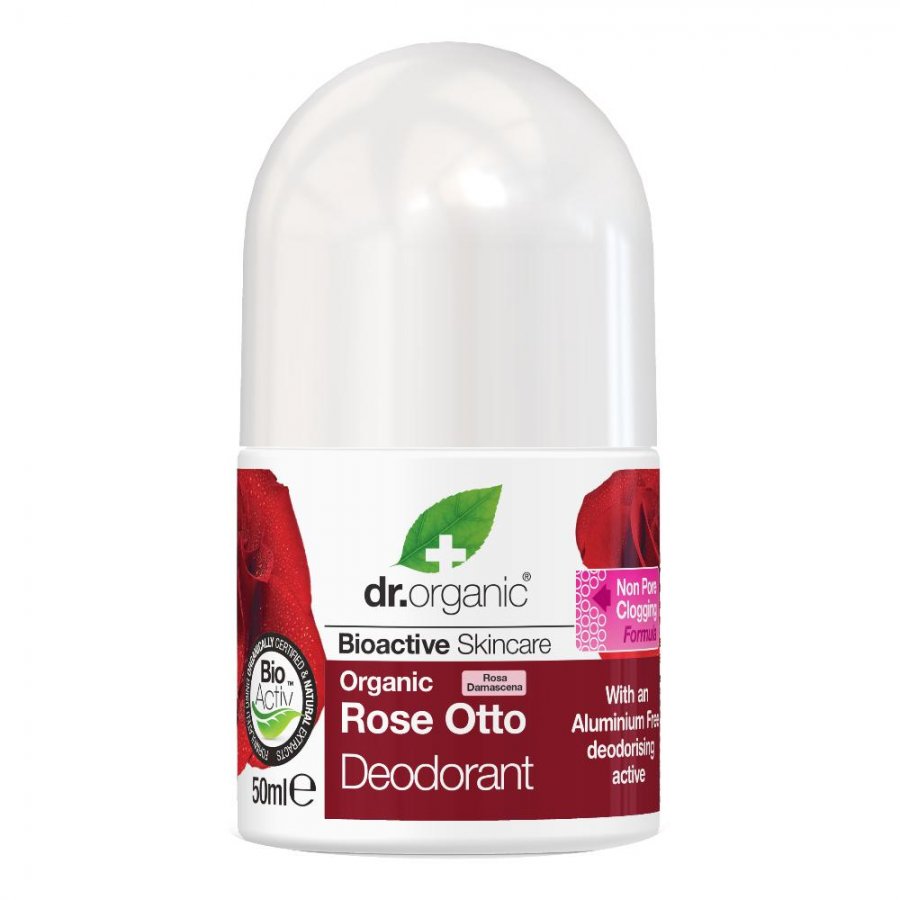 Dr Organic - Rose Otto Deodorant 50 ml, Deodorante Naturale con Estratto di  Rosa