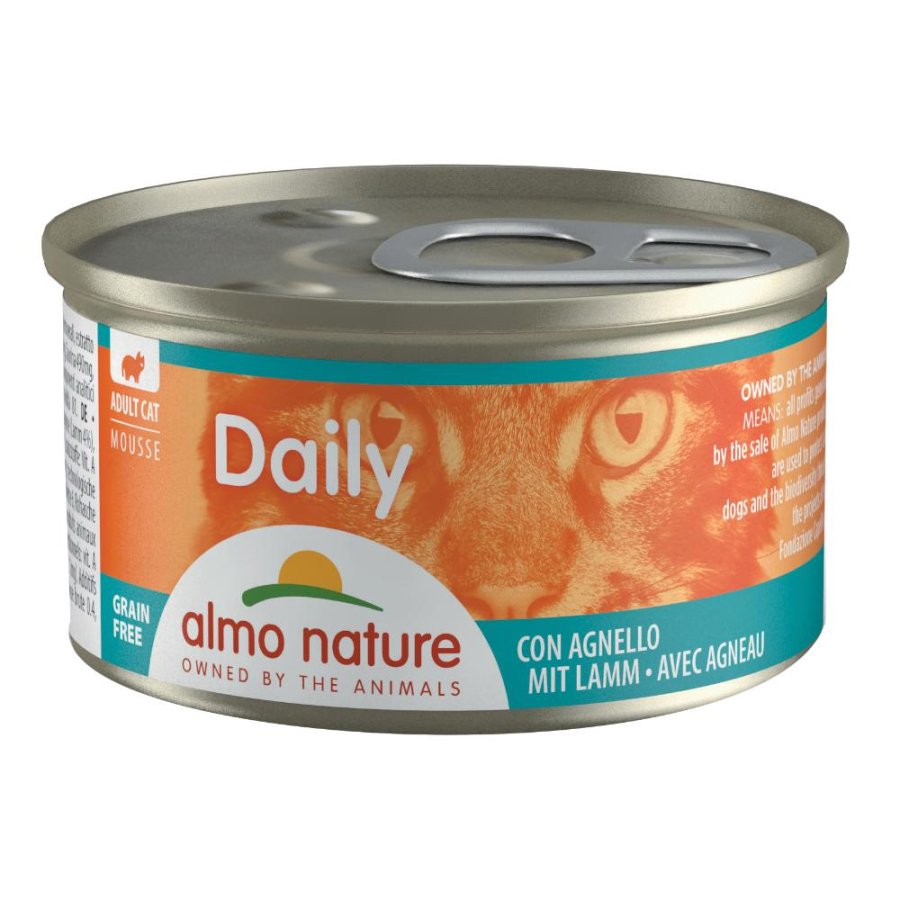 ALMO NATURE GATTO DAILY GRAIN FREE MOUSSE ADULT AGNELLO 85GR (lattina)