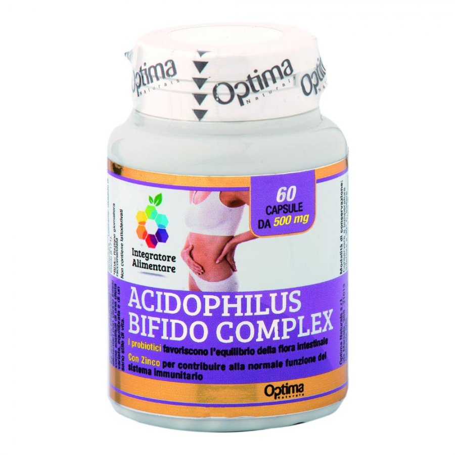 Colours Of Life - Acidophilus Bifido Complex 60 Capsule Vegetali - Integratore per la Salute Intestinale e il Controllo del Peso