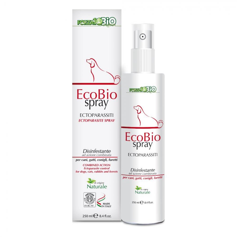 Forza10 EcoBio Spray Ectoparassiti 250ml - Difesa Naturale Contro le Infestazioni Parassitarie