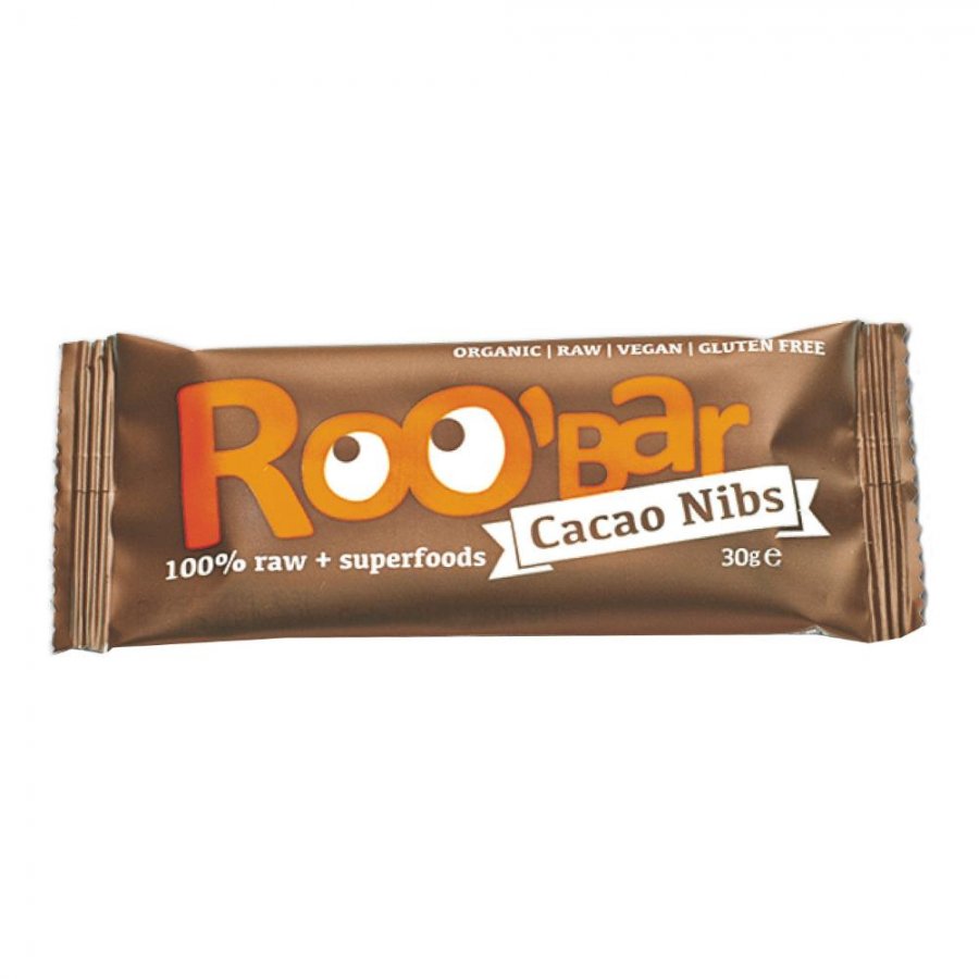Roo'bar Barretta Cacao Bio 100% cruda 30 g