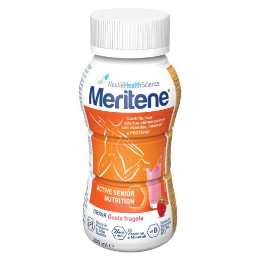 Nestlé Meritene Drink Fragola 200ml - Bevanda Nutrizionale per Energia e Gusto