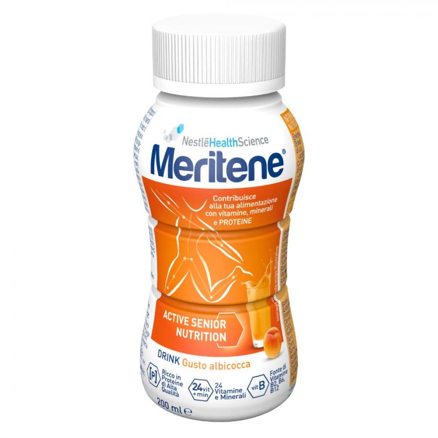 Nestlé Meritene Drink Albicocca 200ml - Bevanda Nutrizionale per Energia e Benessere