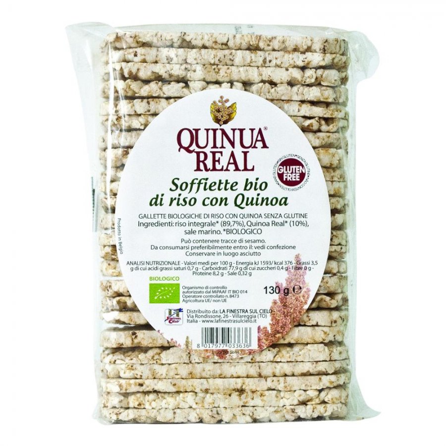 Soffiette di Riso con Quinoa senza Glutine 130g - Snack Croccante e Salutare