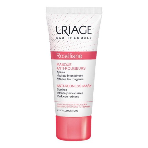 Uriage Roseliane - Maschera Anti-Arrossamenti 40ml, Trattamento Lenitivo per Pelle Sensibile con Tendenza all'Arrossamento