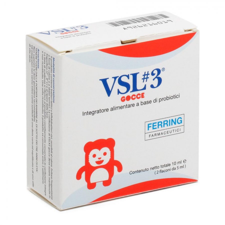 VSL3 - Integratore Alimentare Probiotico Gocce 10ml per Equilibrio Intestinale Sano