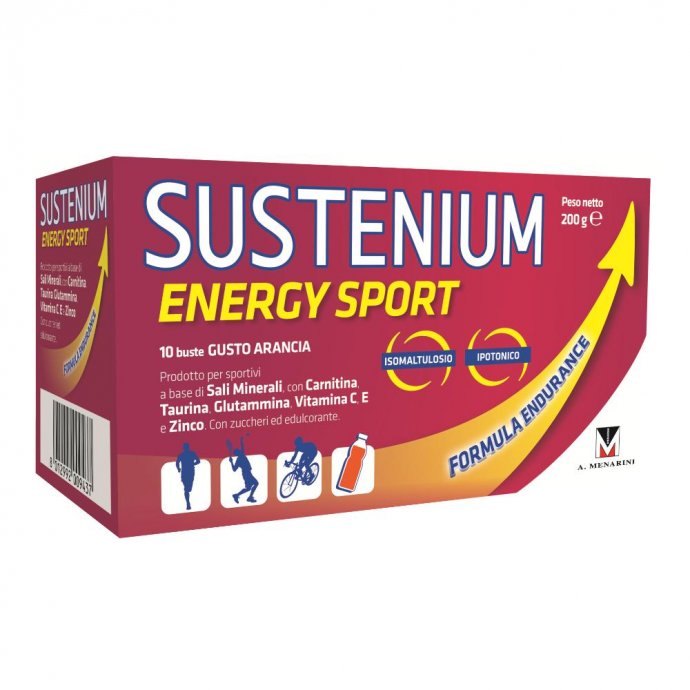 Sustenium Energy Sport 10 Bustine - Integratore Alimentare Arancia