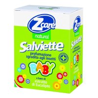 Zcare Natural Salviette Baby - 10 Salviette a Base di Essenze Naturali